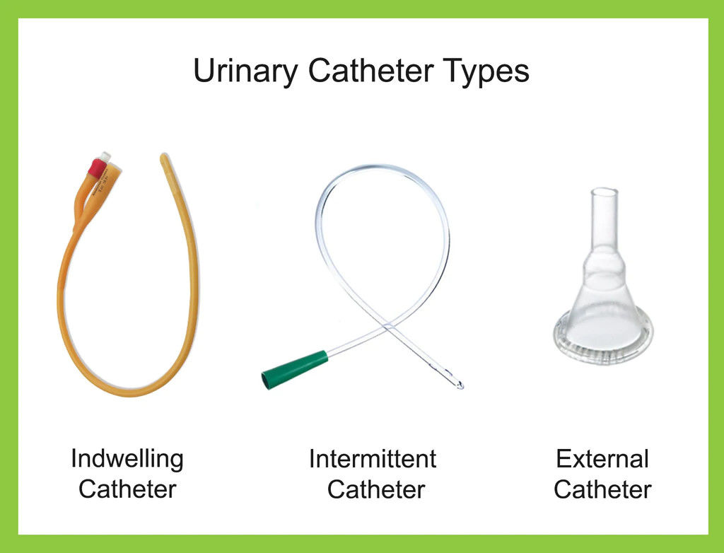 Disposable Medical 100% Silicone Medical 2 Way Or 3 Way Urinary Tube Silicone Foley Cateter